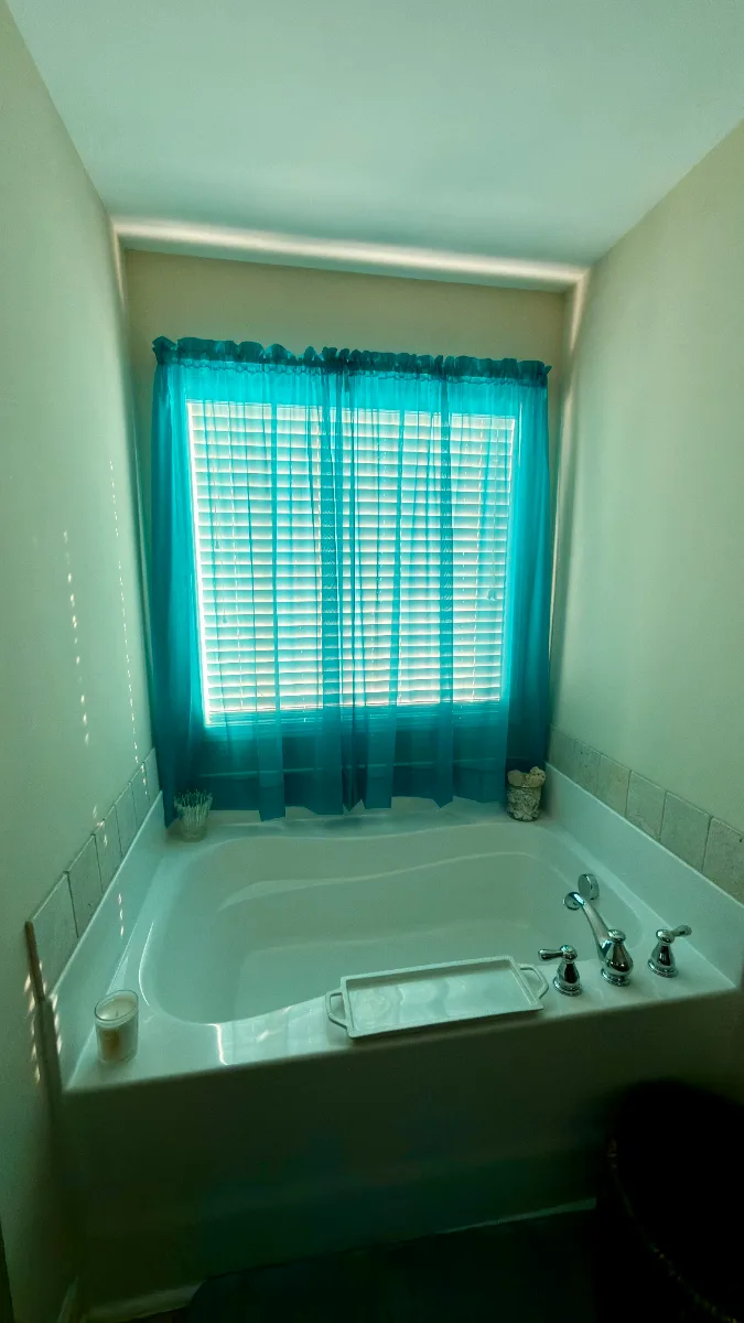 Garden tub scrubbed bright
